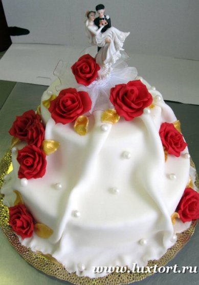 Свадебный торт 11-Л52482 - Кондитерская ЛюксТорт