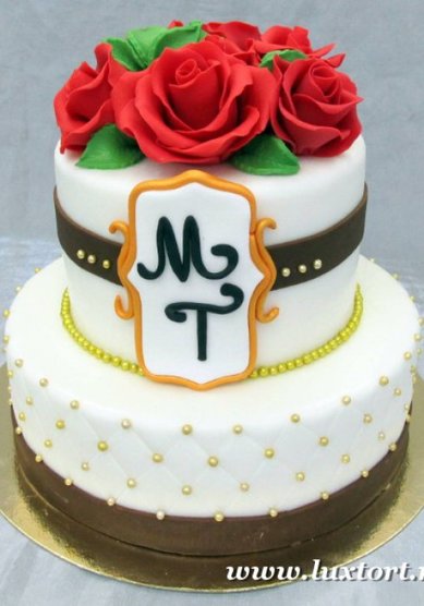 Торт на свадьбу 89-Л52513 - Кондитерская ЛюксТорт