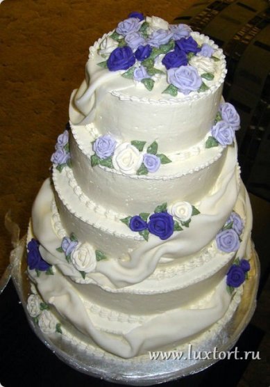 Торт на свадьбу 109-Л52521 - Кондитерская ЛюксТорт