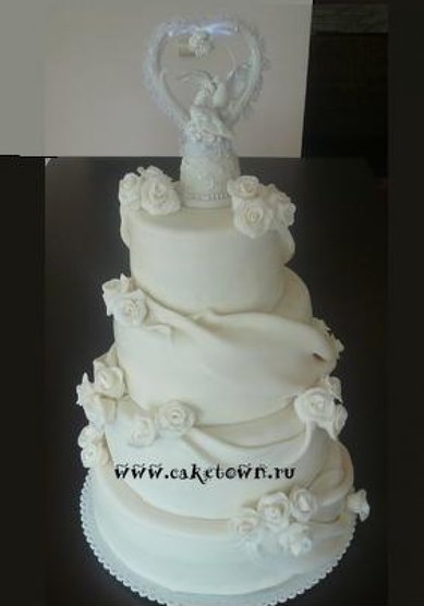Торт на свадьбу C54629 - Торты на заказ CAKETOWN.RU