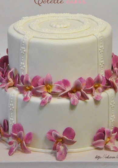 Свадебный торт Орхидеи (C65250) - Компания Colette Cakes