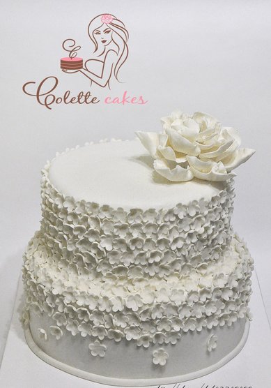 Торт на свадьбу Белый (C65259) - Компания Colette Cakes