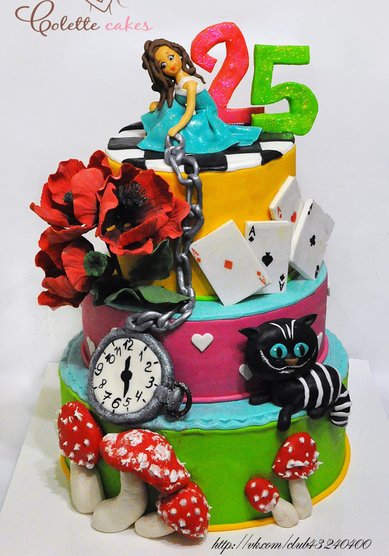 Свадебный торт Алиса в стране чудес (C65260) - Компания Colette Cakes