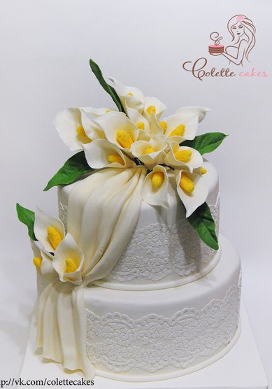 Свадебный торт Каллы (C65264) - Компания Colette Cakes