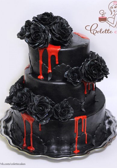 Свадебный торт Черный (C65288) - Компания Colette Cakes