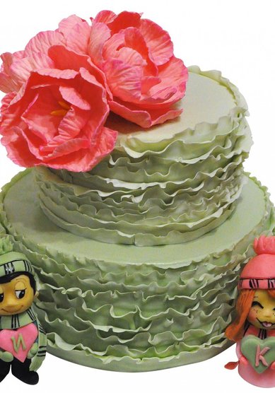 Свадебный торт Рюши (C65290) - Компания Colette Cakes