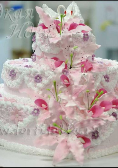 Торт на свадьбу Свадебный торт 004087 (С74809) - Кондитерская Сладкая идея