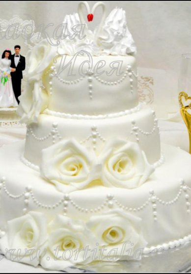 Свадебный торт 004110-С74812 - Кондитерская Сладкая идея