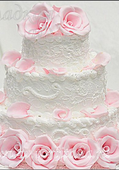 Торт на свадьбу Свадебный торт 004118 (С74815) - Кондитерская Сладкая идея