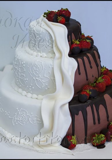 Торт на свадьбу Свадебный торт 004286 (С74819) - Кондитерская Сладкая идея