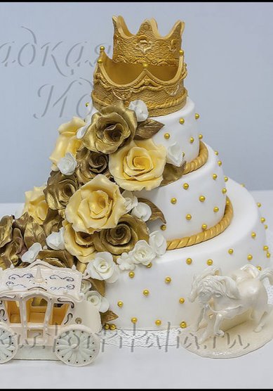 Торт на свадьбу Свадебный торт 004319 (С74821) - Кондитерская Сладкая идея