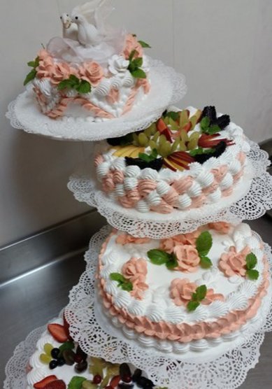 Торт на свадьбу Торт 4-х ярусный (К77905) - Компания КлюкVа