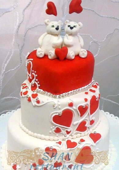 Торт на свадьбу Мишки (Ш84809) - Компания Шан