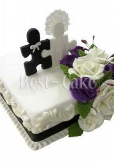 Свадебный торт Свадебный пазл (B86298) - Кондитерская Best Cake