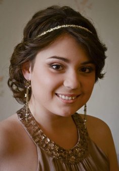 «Греческий стиль,полоска из страз»