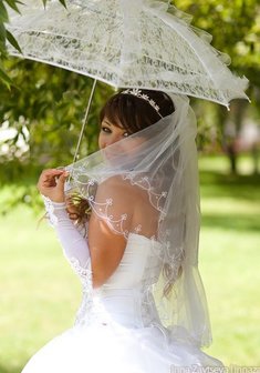 «Прическа с диадемой и фатой»