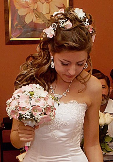 Прическа на свадьбу Поцелуй (С13540) - Стилист-визажист Виктория Корсакова