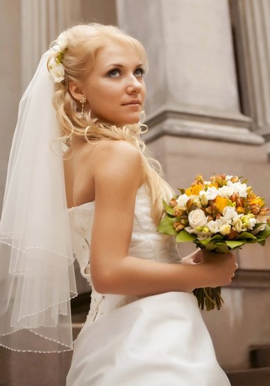 Прическа на свадьбу Блеск очей (С14134) - Стилист-визажист Виктория Корсакова