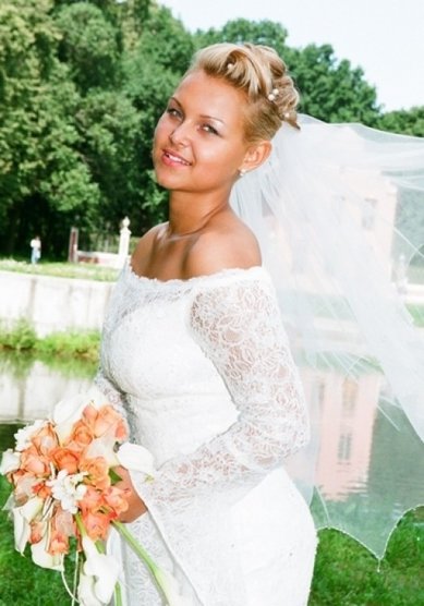 Прическа на свадьбу С10416 - стилист-визажист Мила Кузьмина