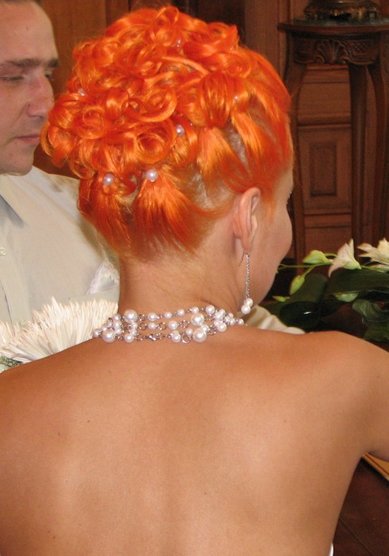 Прическа на свадьбу С10432 - стилист-визажист Мила Кузьмина