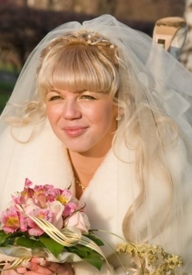 Свадебная прическа невеста Лариса 2008 год (С12045) - стилист-визажист Мила Кузьмина