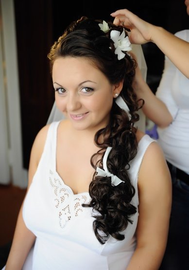 Свадебная прическа 123 (С12063) - Стилист-визажист Евгения Григорьева