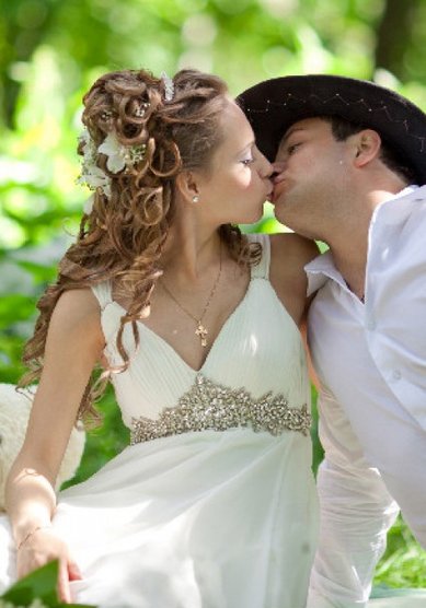 Прическа на свадьбу Жизни суть (С12126) - Стилист-визажист Виктория Корсакова