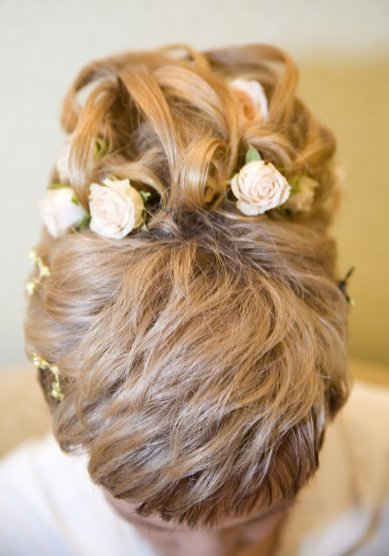 Прическа на свадьбу Шиньон (С12240) - Стилист-визажист Ирина Вершинина