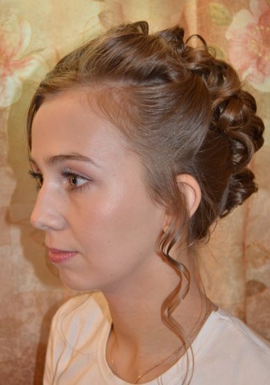 Прическа на свадьбу С12264 - Стилист-визажист Валентина