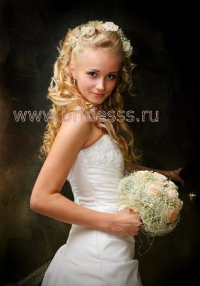 Прическа на свадьбу К12386 - Стилист-визажист Елена Кулешова