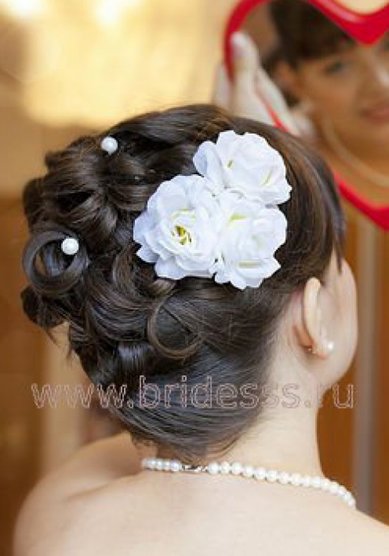 Прическа на свадьбу К12390 - Стилист-визажист Елена Кулешова