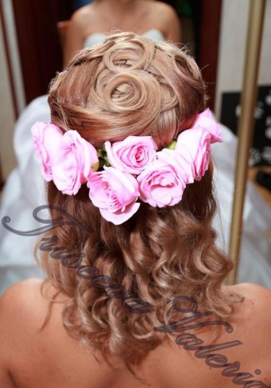 Свадебная прическа Т12473 - Стилист-визажист Валерия Трисеева