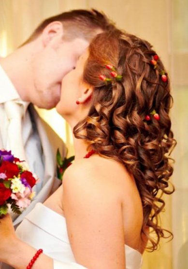 Прическа на свадьбу О12986 - Стилист-визажист Елена Олейник