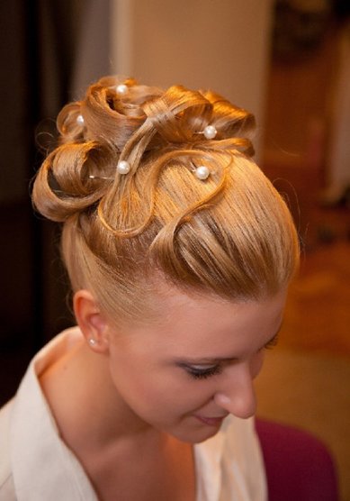 Прическа на свадьбу О13102 - Стилист-визажист Елена Олейник