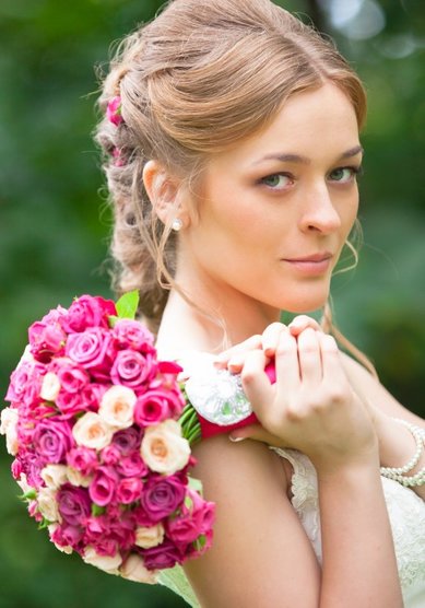 Прическа на свадьбу Цветочная фея. (С14018) - Свадебный стилист-визажист Людмила Кубышкина...