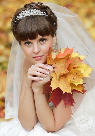 Свадебная прическа Королева осени (С14033) - Свадебный стилист-визажист Людмила Кубышкина...