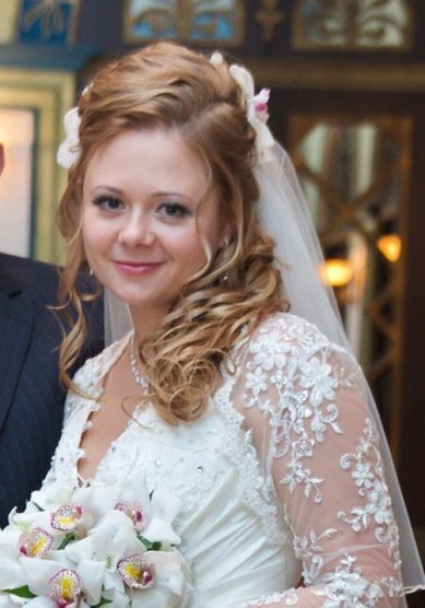 Прическа на свадьбу Два талисмана (С14138) - Стилист-визажист Виктория Корсакова
