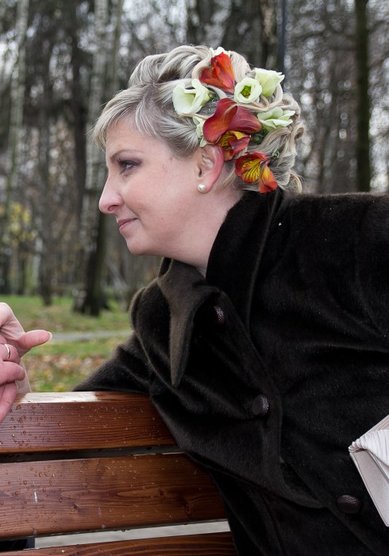 Свадебная прическа Золотая Осень (V14831) - Стилист Елена Левицкая