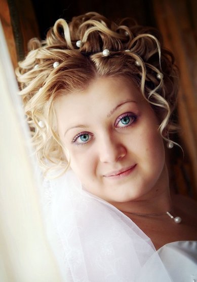 Свадебная прическа Мария (V14835) - Стилист Елена Левицкая
