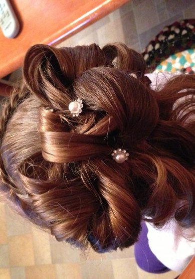 Свадебная прическа Бант из волос для девочки 5 лет (С15257) - Стилист-визажист Валентина...