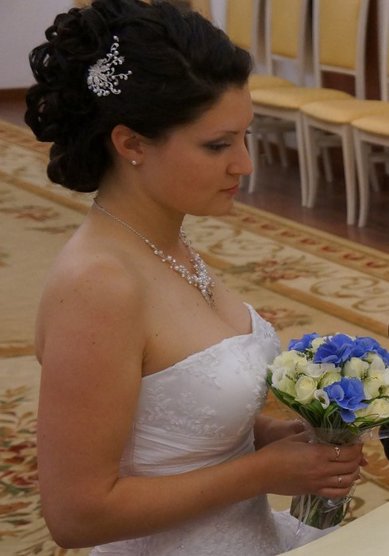 Свадебная прическа Милые черты (С15337) - Стилист-визажист Виктория Корсакова