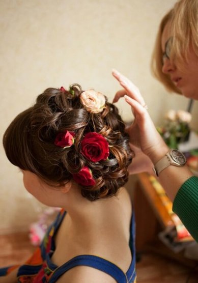 Прическа на свадьбу С15854 - Стилист-визажист Валентина