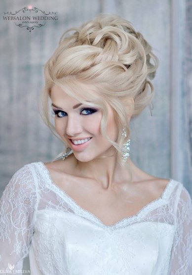 Свадебная прическа Собранная прическа (W15907) - Агентство стилистов Websalon Wedding
