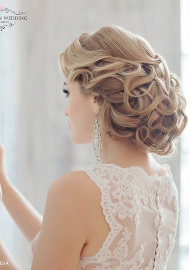 Свадебная прическа Собранная прическа (W15909) - Агентство стилистов Websalon Wedding