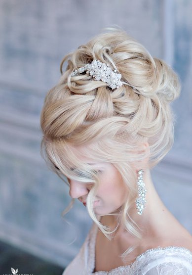 Прическа на свадьбу Собранная прическа (W15920) - Агентство стилистов Websalon Wedding