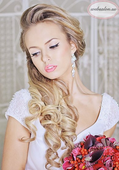 Прическа на свадьбу Свадебная прическа (W15960) - Агентство стилистов Websalon Wedding