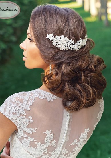Свадебная прическа Собранная прическа (W15967) - Агентство стилистов Websalon Wedding