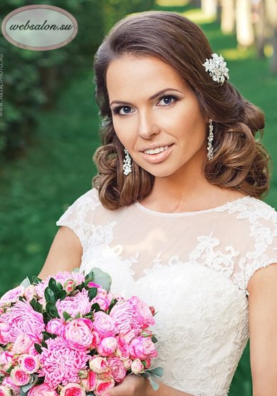 Свадебная прическа Собранная прическа (W15973) - Агентство стилистов Websalon Wedding
