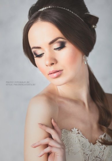 Свадебная прическа Версаль (В16049) - Студия свадебного стиля Веста