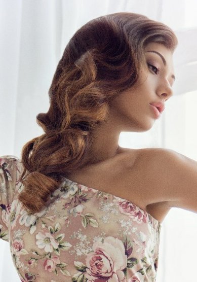 Свадебная прическа B16137 - Стилист-визажист Beauty catering Peggy Sue